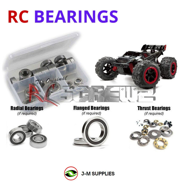 J-M SUPPLIES RC Parts Store - RCScrewZ Rubber Shielded Bearings rcr051r for RedCat Racing TR-MT8e 1/8 Monster Truck | SET