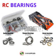 Representative image of an RCScrewZ rubber-sealed bearing kit for Serpent Viper 989e 1/8 On-Road EP Touring (#904005); exact bearing sizes and quantities vary by RC model.