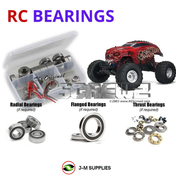 J-M SUPPLIES RC Parts Store - RCScrewZ Rubber Shielded Bearings tra058r for Traxxas Craniac 1/10 Electric 2WD Monster Truck (#36094-1) | SET