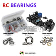 Representative image of an RCScrewZ rubber-sealed bearing kit for Team XRAY NT18T 4WD 1/18 Micro Nitro Truck (#380700); exact bearing sizes and quantities vary by RC model.
