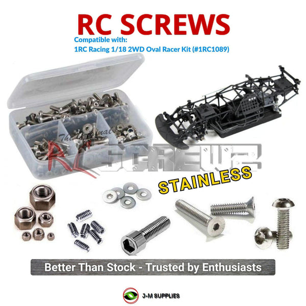 J-M SUPPLIES RC Parts Store - RCScrewZ Stainless Screw Kit 1rc001 for 1RC Racing 1/18 2WD Oval Racer Kit (#1RC1089) | UPG