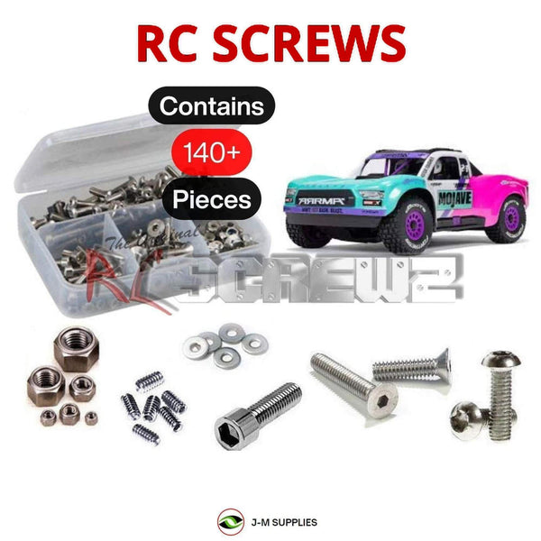 J-M SUPPLIES - RCScrewZ Stainless Screw Kit ara062 for Arrma Mojave Grom 223s BLX 4WD 1/16 Truck (#ARA2304) | SET -