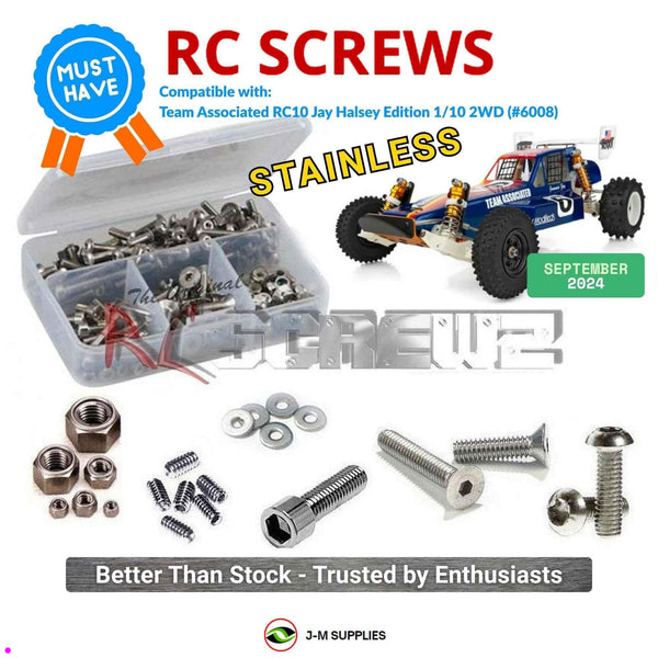 J-M SUPPLIES RC Parts Store - RCScrewZ Stainless Screw Kit asc157 for Team Associated RC10 Jay Halsey Ed. 1/10 2WD (#6008) | SET