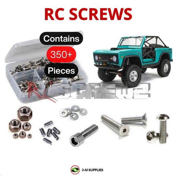 J-M SUPPLIES - RCScrewZ Stainless Screw Kit axi039 for Axial SCX10 III Ford Bronco 1/10 4x4 (#AXI03014T1/T2) | SET -