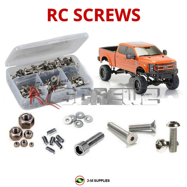 Representative image of an RCScrewZ stainless steel screw kit for CEN Racing F-250 SD DL Series 1/10 (8992/8993) Lift Truck; exact kit contents vary by RC model.