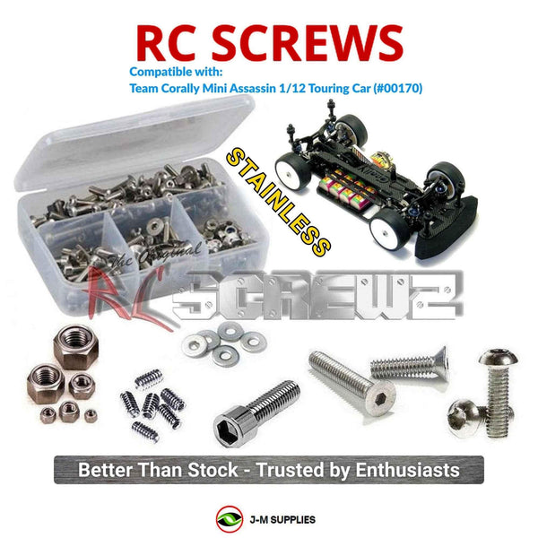 J-M SUPPLIES RC Parts Store - RCScrewZ Stainless Screw Kit cor002 for Team Corally Mini Assassin 1/12 Touring Car (#00170) | RCX