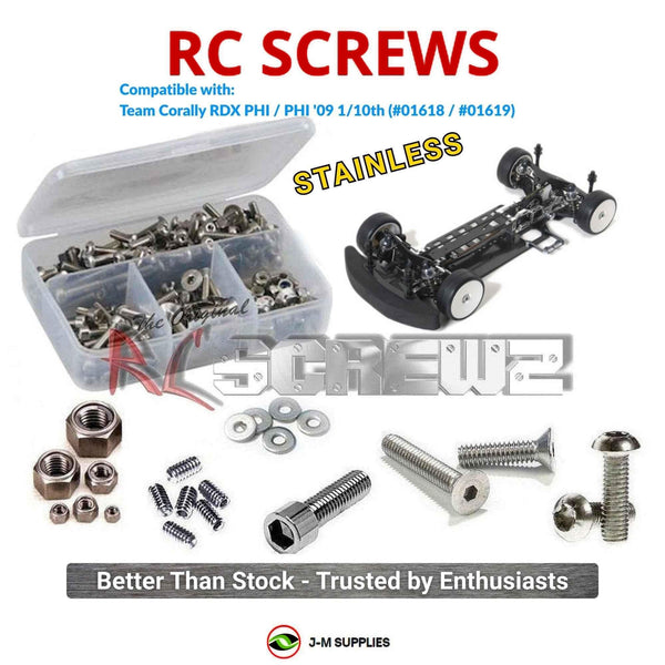 J-M SUPPLIES RC Parts Store - RCScrewZ Stainless Screw Kit cor005 for Team Corally RDX PHI / PHI '09 1/10th (#01618/19) | RCX