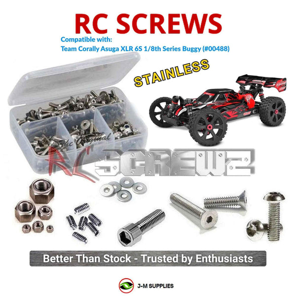 J-M SUPPLIES RC Parts Store - RCScrewZ Stainless Screw Kit cor021 for Team Corally Asuga XLR 6S 1/8th Series Buggy (#00488) | RCX