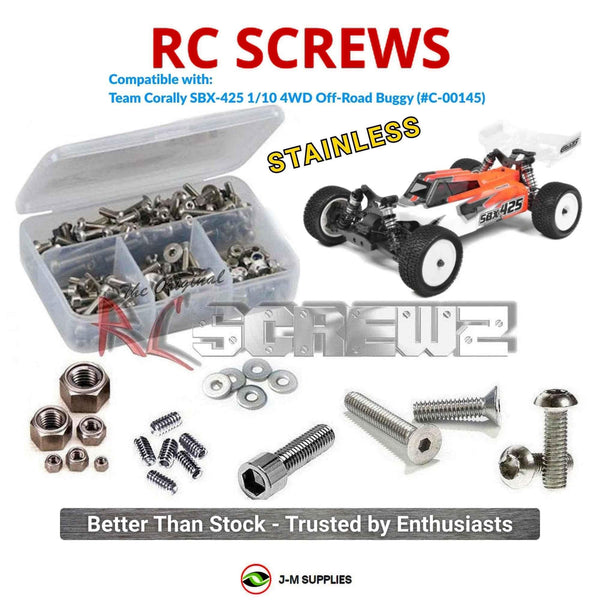 J-M SUPPLIES RC Parts Store - RCScrewZ Stainless Screw Kit cor023 for Team Corally SBX-425 1/10 4WD Off-Road Buggy (#00145) | RCX