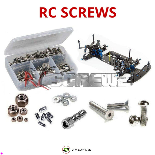 Representative image of an RCScrewZ stainless steel screw kit for Custom Works Intimidator 7 #0980; exact kit contents vary by RC model.