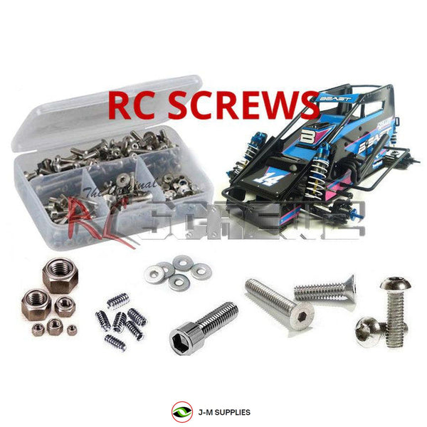 J-M SUPPLIES - RCScrewZ Stainless Screw Kit cus020 for Custom Works RC Beast Midget 1/10 Dirt Oval (#0650) | SET -