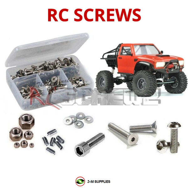 Representative image of an RCScrewZ stainless steel screw kit for Cross RC SR-4A 4x4 DEMON Crawler CZRSR4A; exact kit contents vary by RC model.
