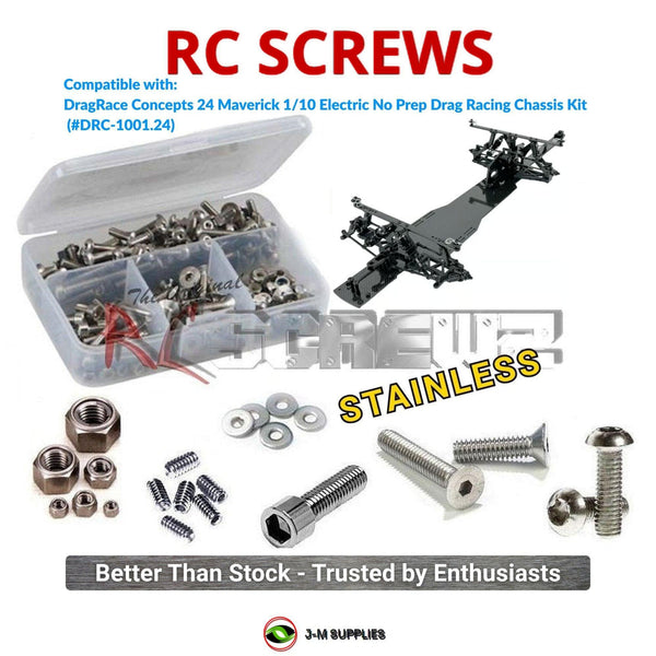 J-M SUPPLIES RC Parts Store - RCScrewZ Stainless Screw Kit drc001 for DragRace Concepts 24 Maverick 1/10 Electric No Prep Drag Racing Chassis Kit (#DRC-1001.24) | UPG