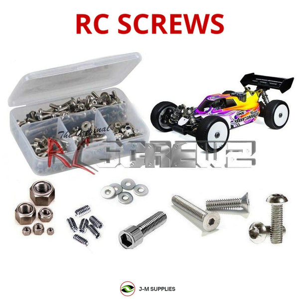 Representative image of an RCScrewZ stainless steel screw kit for Team Durango DNX8 Buggy #TDR102040; exact kit contents vary by RC model.