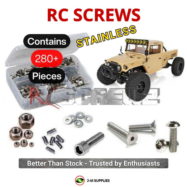 Representative image of an RCScrewZ stainless steel screw kit for Element RC Enduro Zuul Trail Truck 4x4 RTR 1/10th (#40124); exact kit contents vary by RC model.