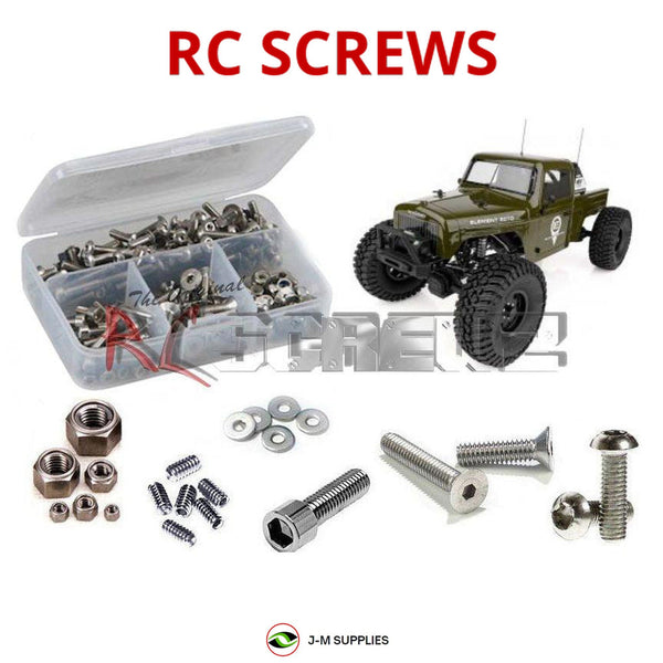 Representative image of an RCScrewZ stainless steel screw kit for Element RC Enduro Ecto Trail Truck (#40117/40122); exact kit contents vary by RC model.
