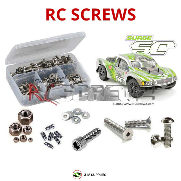 Representative image of an RCScrewZ stainless steel screw kit for FTX Surge SC 1/12 Electric 4WD Short Course Truck (FTX5515); exact kit contents vary by RC model.