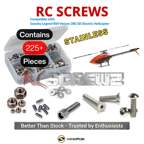 J-M SUPPLIES RC Parts Store - RCScrewZ Stainless Screw Kit gsk004 for Goosky Legend RS4 Venom 380 3D Electric Helicopter | RCX
