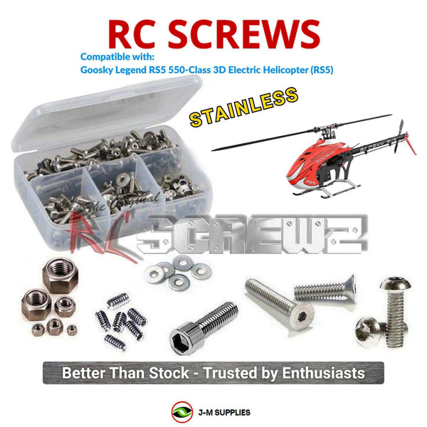 J-M SUPPLIES RC Parts Store - RCScrewZ Stainless Screw Kit gsk005 for Goosky Legend RS5 550-Class 3D Electric Helicopter | RCX
