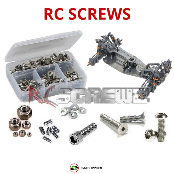 Representative image of an RCScrewZ stainless steel screw kit for Hot Bodies D413 1/10 4WD Off Road Racing Buggy (#112723); exact kit contents vary by RC model.