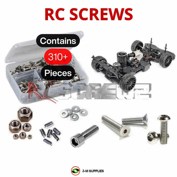 Representative image of an RCScrewZ stainless steel screw kit for Hot Bodies RGT8 Onroad 1/8th Nitro #115770; exact kit contents vary by RC model.