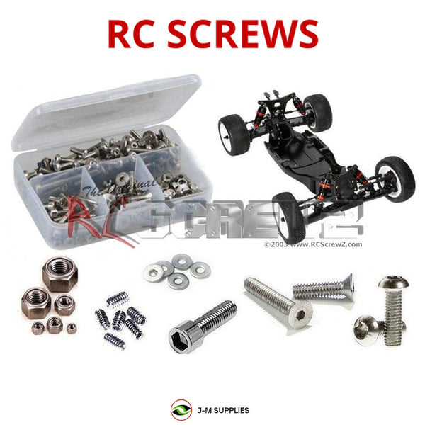 Representative image of an RCScrewZ stainless steel screw kit for HB Racing D2 Evo 2wd 1/10th HB204240; exact kit contents vary by RC model.