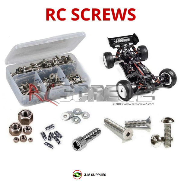 Representative image of an RCScrewZ stainless steel screw kit for HB Racing D4 Evo3 4wd 1/10th #HB204280; exact kit contents vary by RC model.