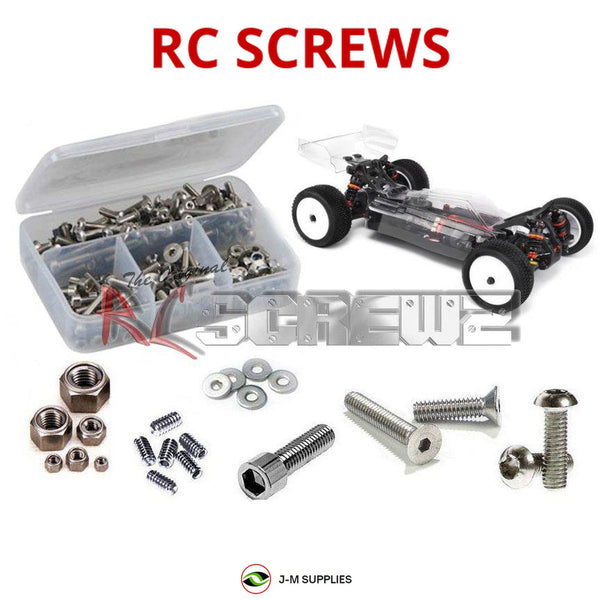 Representative image of an RCScrewZ stainless steel screw kit for Hot Bodies D418 4wd 1/10th #204241; exact kit contents vary by RC model.