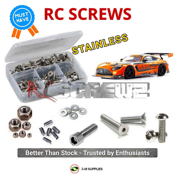 Representative image of an RCScrewZ stainless steel screw kit for Kyosho Inferno GT2 Nitro 1/8th (#31830); exact kit contents vary by RC model.