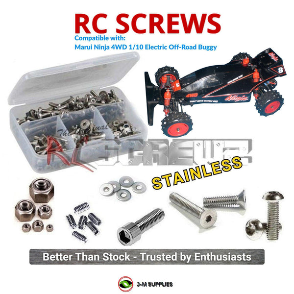 J-M SUPPLIES RC Parts Store - RCScrewZ Stainless Screw Kit mar004 for Marui Ninja 4WD 1/10 Electric Off-Road Buggy | UPG