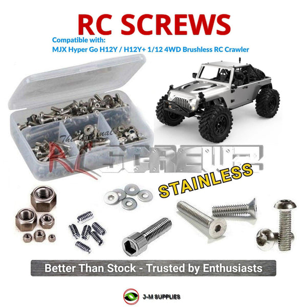 J-M SUPPLIES RC Parts Store - RCScrewZ Stainless Screw Kit mjx012 for MJX Hyper Go (H12Y / H12Y+) 1/12 4WD Electric RC Crawler | UPG