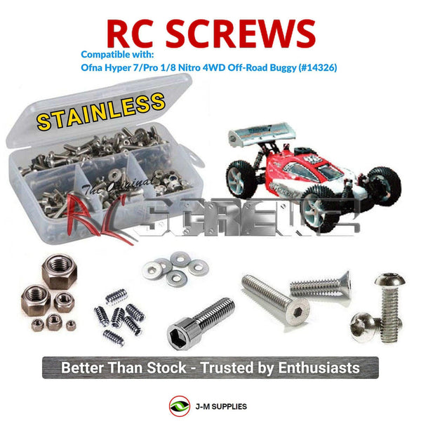 J-M SUPPLIES RC Parts Store - RCScrewZ Stainless Screw Kit ofn003 for Ofna Hyper 7/Pro 1/8 Nitro 4WD Off-Road Buggy (#14326) | SET