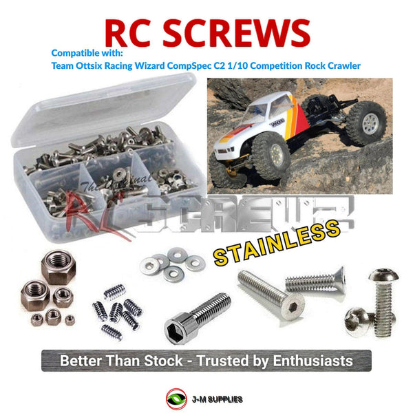 J-M SUPPLIES RC Parts Store - RCScrewZ Stainless Screw Kit ott001 for Team Ottsix Racing Wizard CompSpec C2 1/10 Competition Rock Crawler | UPG