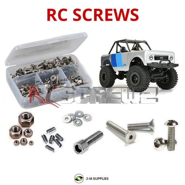 Representative image of an RCScrewZ stainless steel screw kit for ProLine Ambush 4x4 1/25th #400400; exact kit contents vary by RC model.