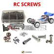 Representative image of an RCScrewZ stainless steel screw kit for Schumacher Cougar SV/Pro #K111/K112; exact kit contents vary by RC model.