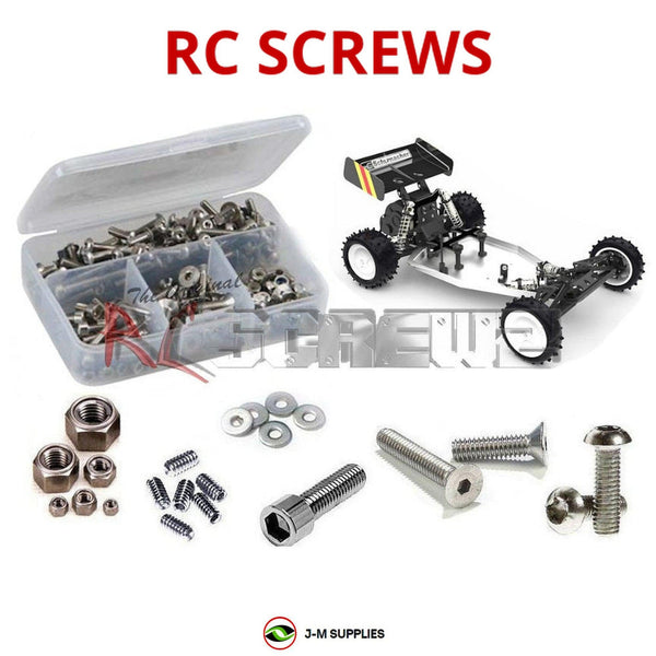 Representative image of an RCScrewZ stainless steel screw kit for Schumacher Top Cat Classic 1/10 (SCHK178); exact kit contents vary by RC model.