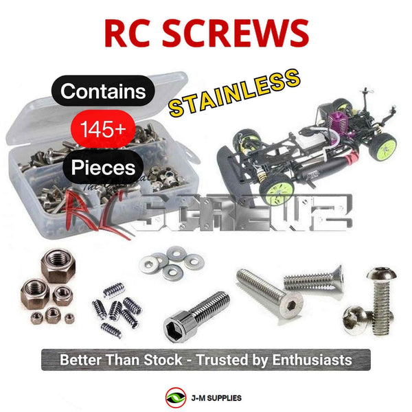 Representative image of an RCScrewZ stainless steel screw kit for Serpent Impulse/Pro 1/10th 4WD Nitro (#801020); exact kit contents vary by RC model.