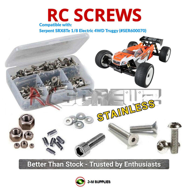 J-M SUPPLIES RC Parts Store - RCScrewZ Stainless Screw Kit ser106 for Serpent SRX8Te 1/8 Electric 4WD Truggy (#600070) | UPG