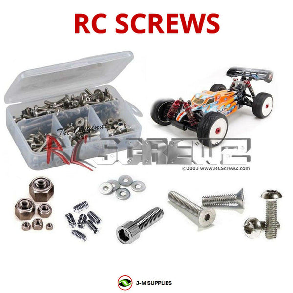 Representative image of an RCScrewZ stainless steel screw kit for SWorkZ S350 BE-1/EVO; exact kit contents vary by RC model.