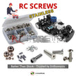 Representative image of an RCScrewZ stainless steel screw kit for Team XRAY NT18T 4WD 1/18 Micro Nitro Truck (#380700); exact kit contents vary by RC model.