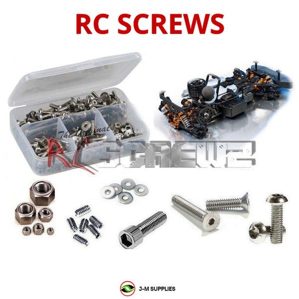 Representative image of an RCScrewZ stainless steel screw kit for Team XRAY M18-T Pro 1/18 4WD Micro Truck (#380501); exact kit contents vary by RC model.