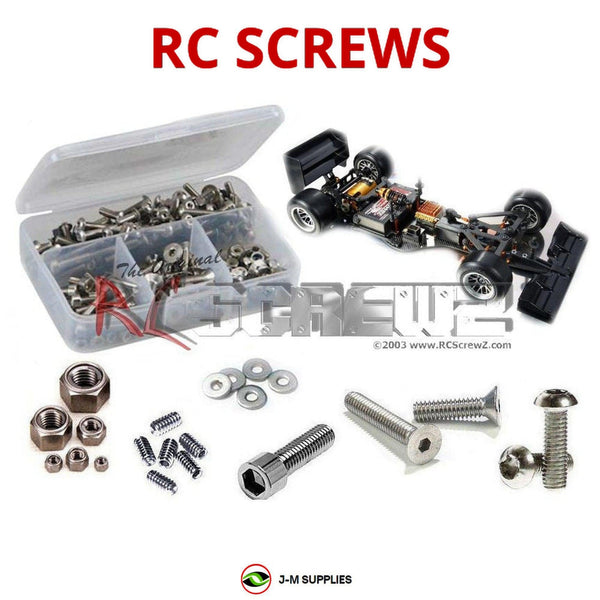 Representative image of an RCScrewZ stainless steel screw kit for Team XRAY X1 Formula 2016 #370701; exact kit contents vary by RC model.