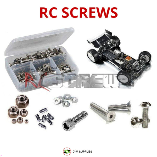 Representative image of an RCScrewZ stainless steel screw kit for Team XRAY XB2 2018 #320004; exact kit contents vary by RC model.