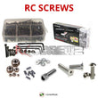 Representative image of an RCScrewZ stainless steel screw kit for Align T-REX 600/CF 600-Class Electric Helicopter; exact kit contents vary by RC model.