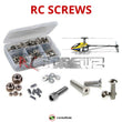 Representative image of an RCScrewZ stainless steel screw kit for Align T-REX 700 Nitro 700-Class Nitro Helicopter (KX018005T); exact kit contents vary by RC model.