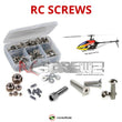 Representative image of an RCScrewZ stainless steel screw kit for Align T-REX 550E Pro/V2 (RH55E06XT); exact kit contents vary by RC model.