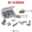 Representative image of an RCScrewZ stainless steel screw kit for Align T-REX 700E DFC (KX018E14T); exact kit contents vary by RC model.