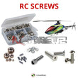 Representative image of an RCScrewZ stainless steel screw kit for Align T-REX 450LP (RH45E32XT/RH45E35XT/RH45E3235XT); exact kit contents vary by RC model.