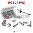 Representative image of an RCScrewZ stainless steel screw kit for Align T-REX 700E F3C (KX018E06T); exact kit contents vary by RC model.