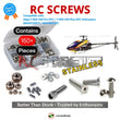Representative image of an RCScrewZ stainless steel screw kit for Align T-REX 450 Pro DFC / 450 Plus DFC (KX015087T/RH45E01XT); exact kit contents vary by RC model.